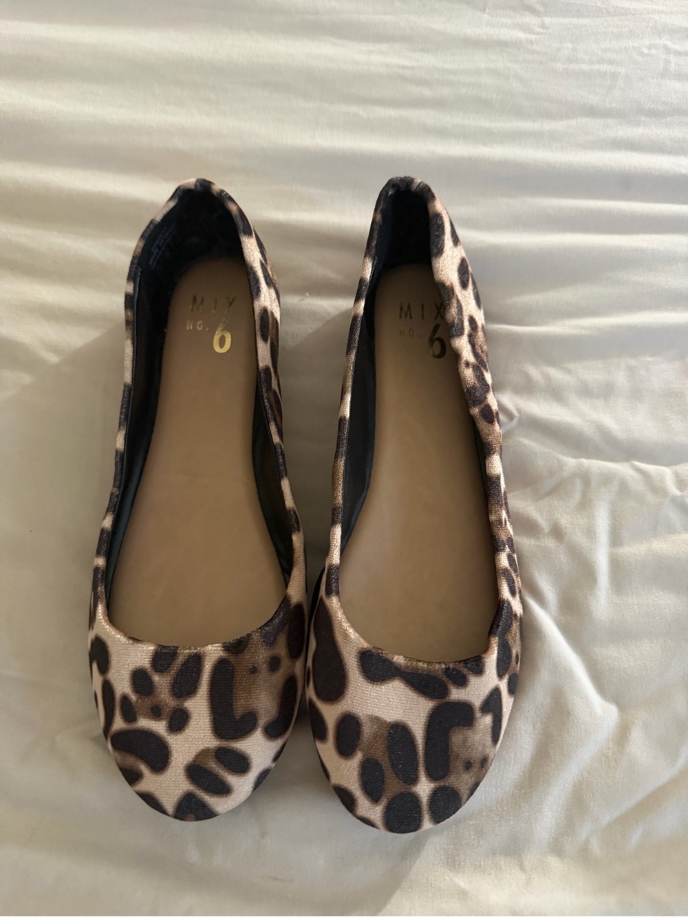MIA Leopard Print Ballet Flats - Brown & Black